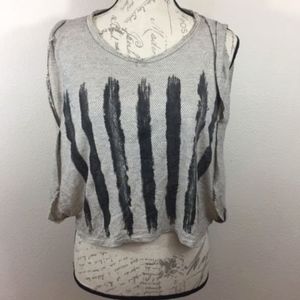 Phanuel Black and Brown Cut Top Size Small